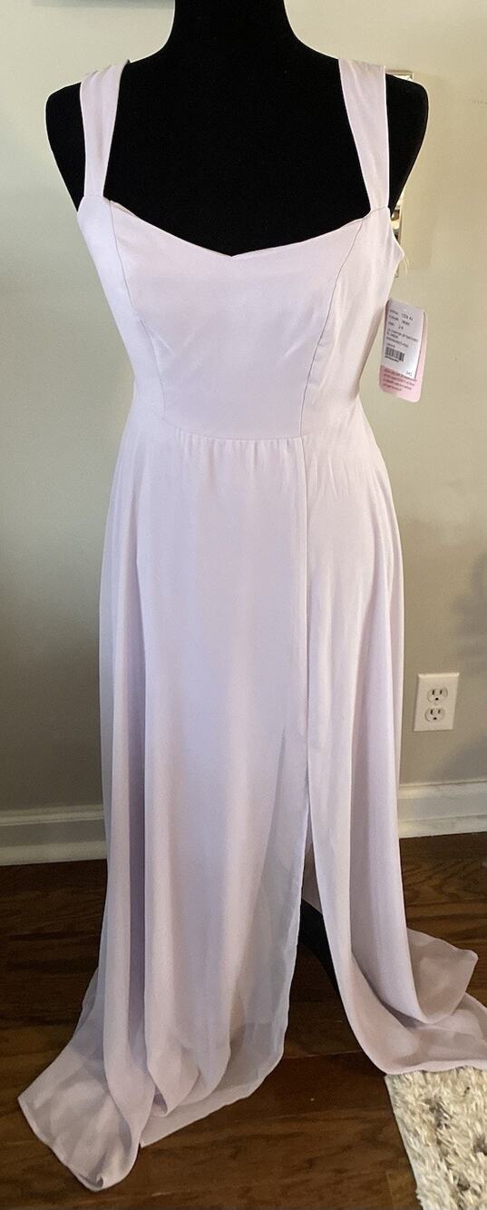 After Six 1558...Contoured Wide Strap Sweetheart Maxi Dress...Moondance...Sz 6